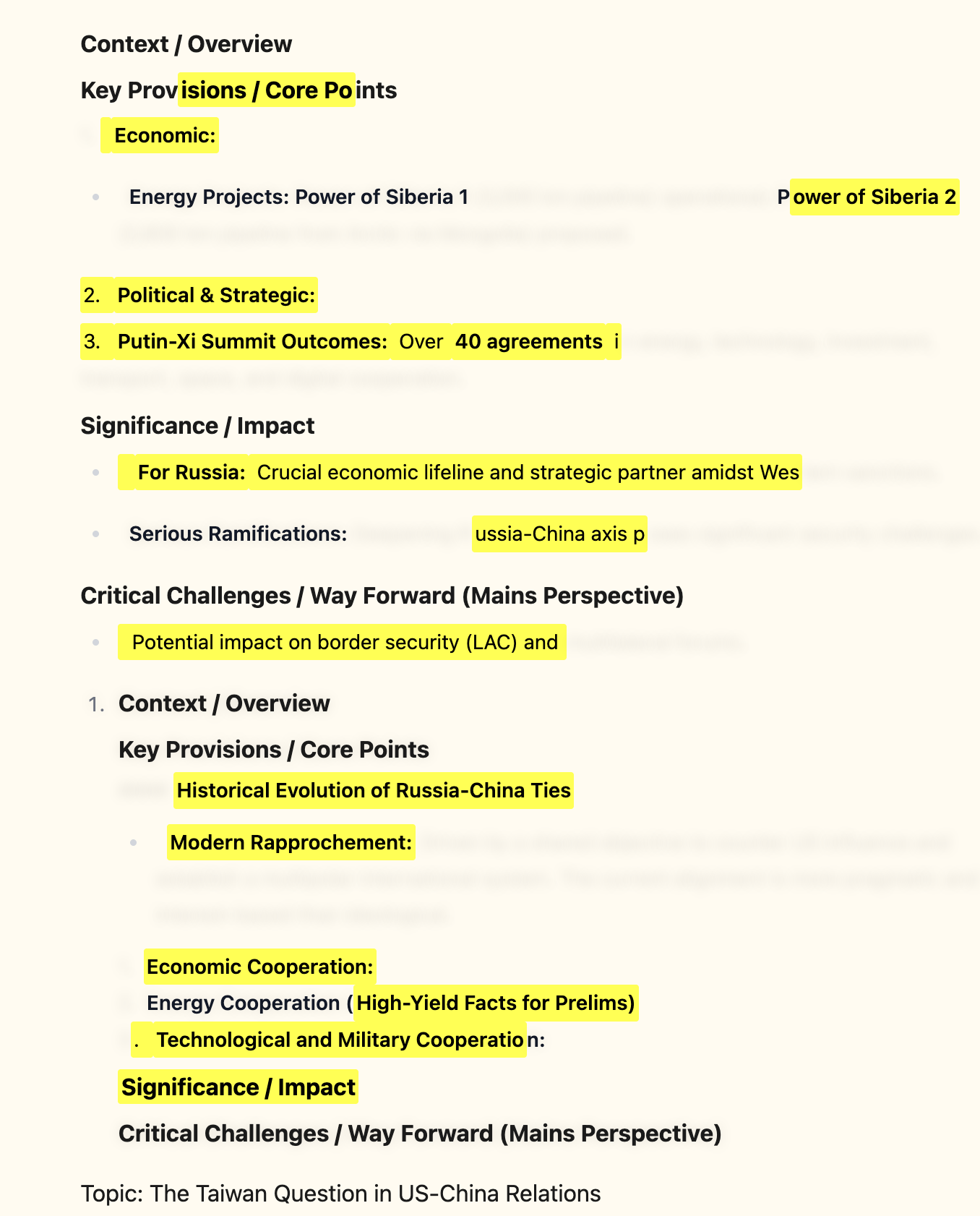 Focus revision mode